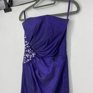 CACHE | Size 4. Purple Strapless Dress 👗🔮💎